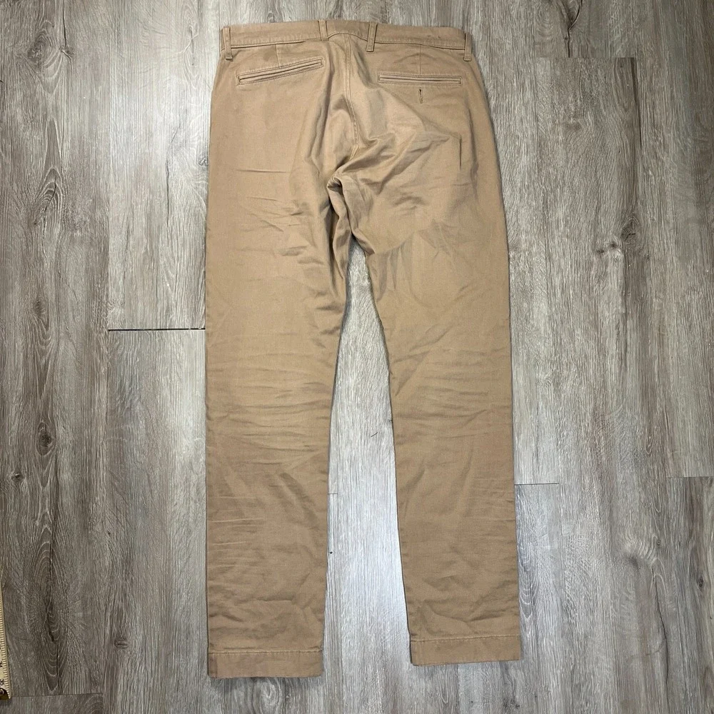 J Crew 484 Slim Men's Chino Pants 31x32 Brown Tapered Khaki Cotton Blend